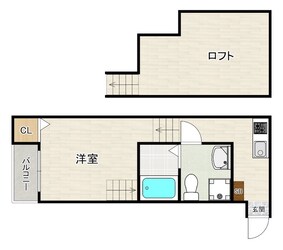 エスパシオ　フルーレ南大橋の物件間取画像